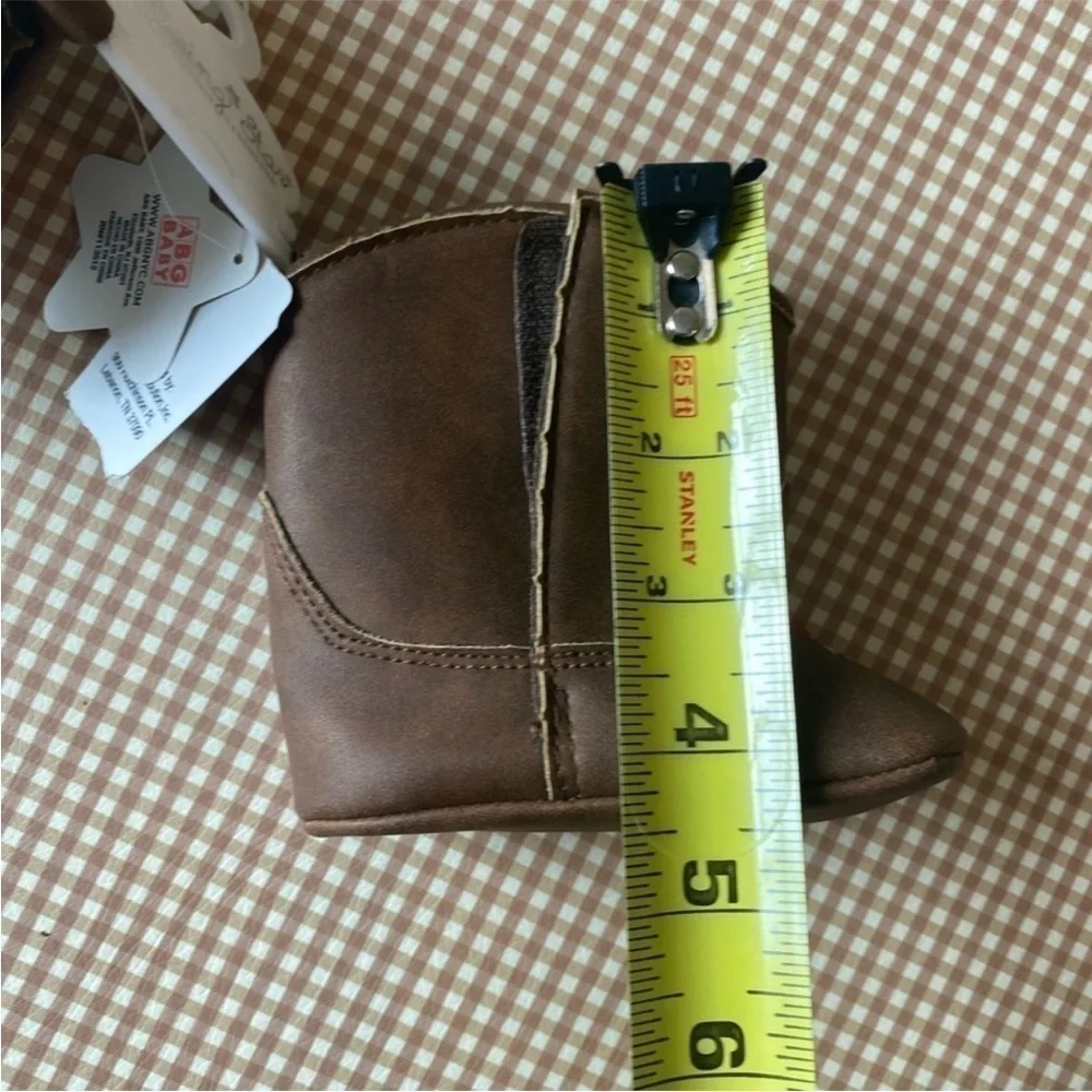 Faux Leather Roses Embroidery cowgirl boots. Baby size 3. NEW‎